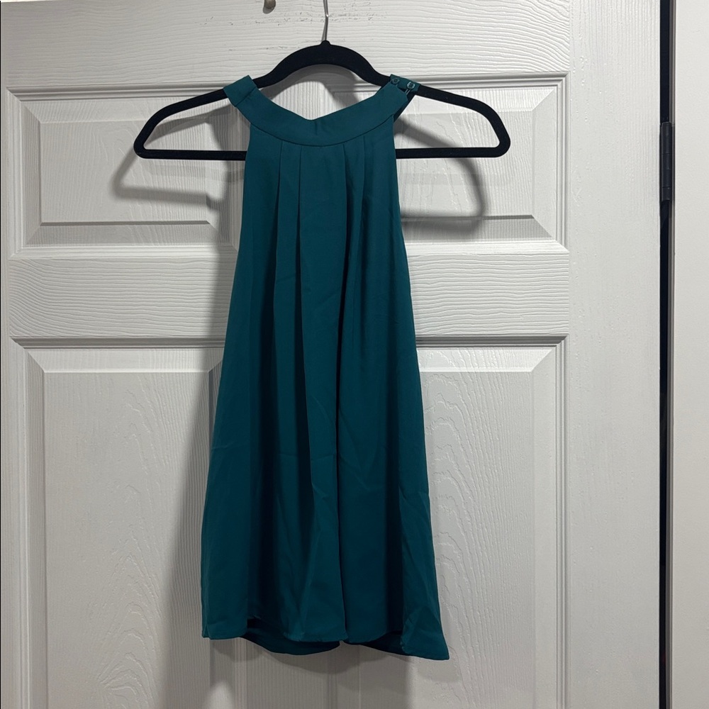 Halter neck dress top with cutout back